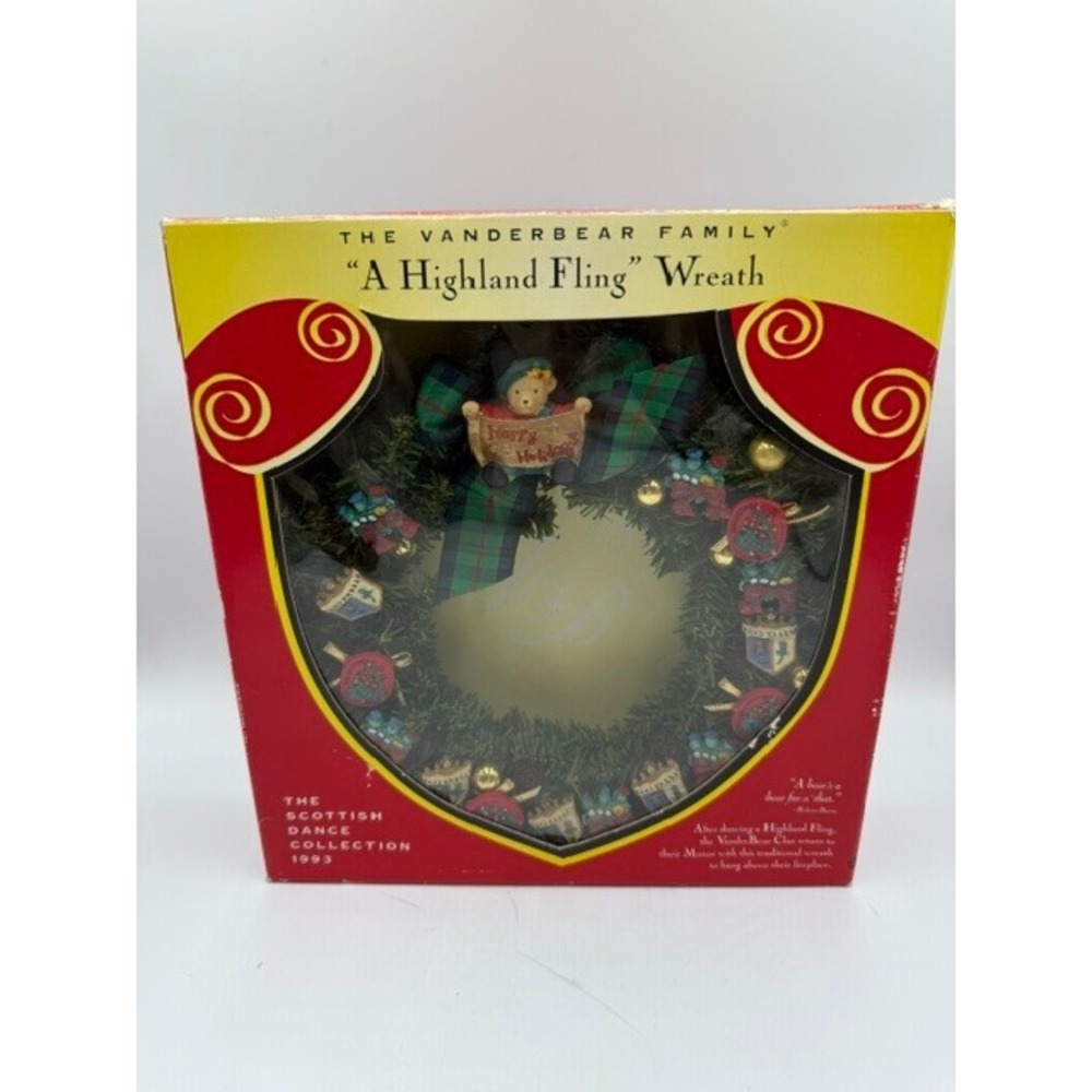 VanderBear Family A Highland Fling Wreath Scottish Dance Collection 1993 Vintage